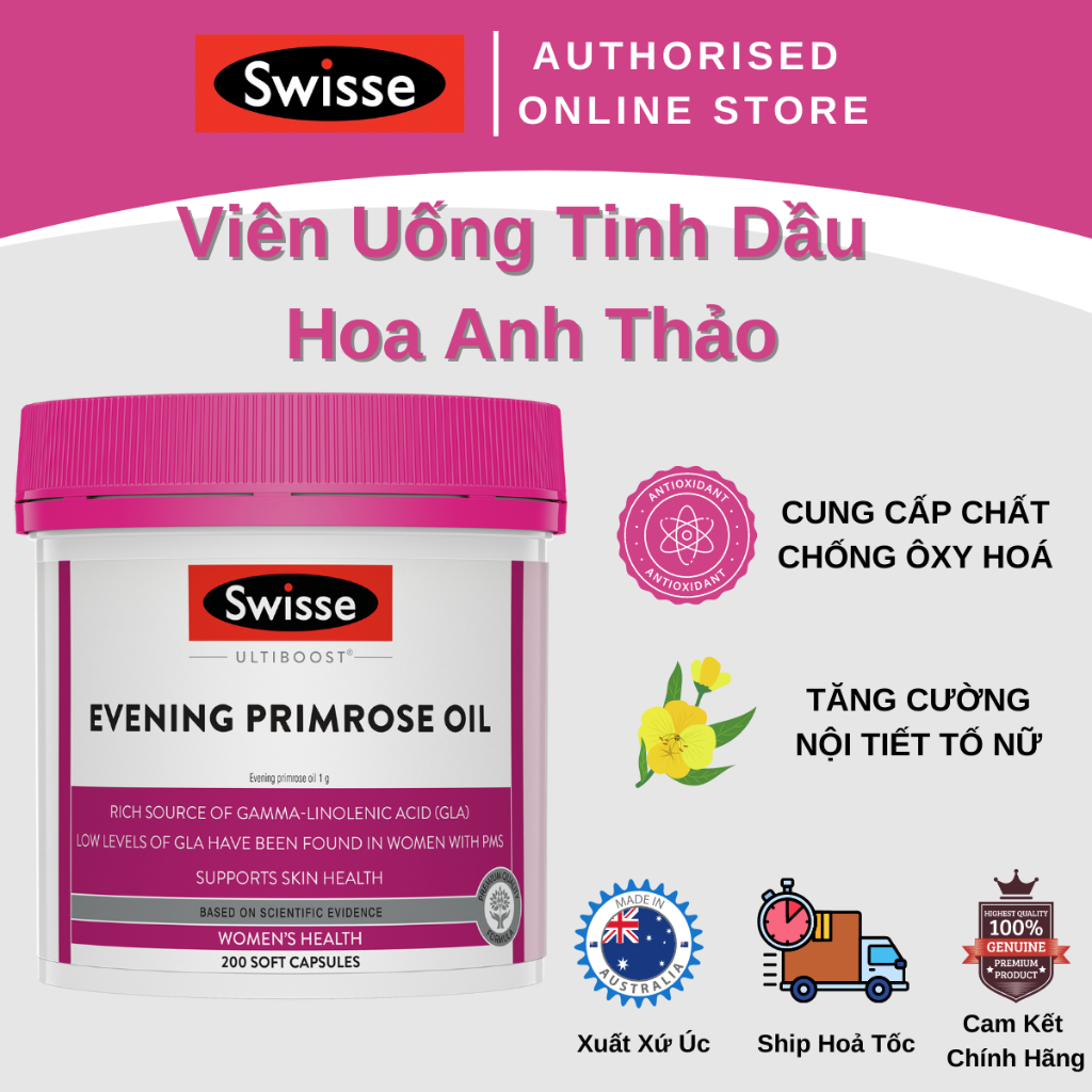 Swisse Ultiboost Evening Primrose Oil Viên Uống Tinh Dầu Hoa Anh Thảo 200 Viên Shopee Việt Nam