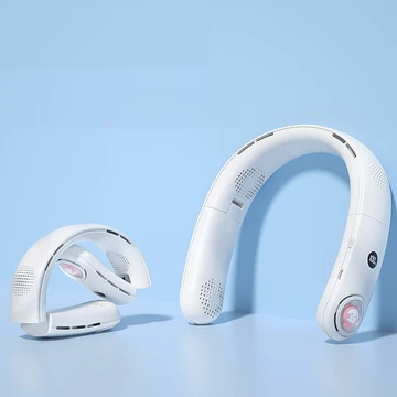 Quạt đeo cổ siêu mát, quạt đeo cổ không cánh, quạt đeo cổ tích điện mini làm mát siêu nhanh, nhiều cấp độ gió, pin khủng