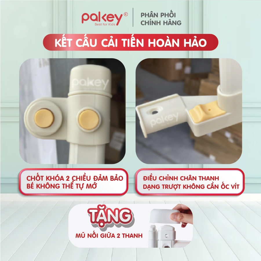 Thanh Chắn Giường VIP Nâng Hạ 1 & 2 Bên Siêu Dày - Thanh Chặn Giường Cho Bé Chính Hãng Pakey - Bảo Hành Trọn Đời