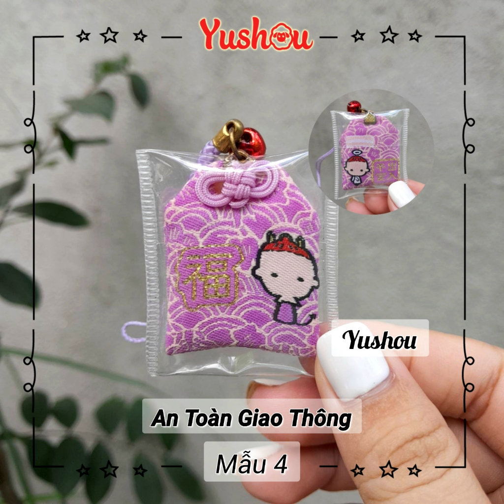 Túi Phước Yushou ATGT Mẫu 4 - Kiểu Omamori Nhật, Có sẵn, Quà tặng ý nghĩa.