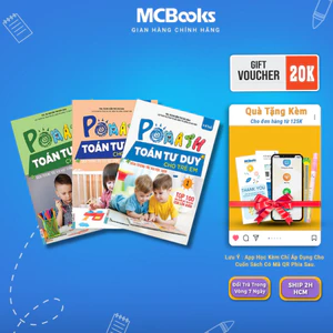 Sách - Combo 3 Cuốn Pomath Toán Tư Duy Cho Trẻ Em Từ 4 - 6 Tuổi (Tập 1,2,3) - Mcbooks Chính Hãng