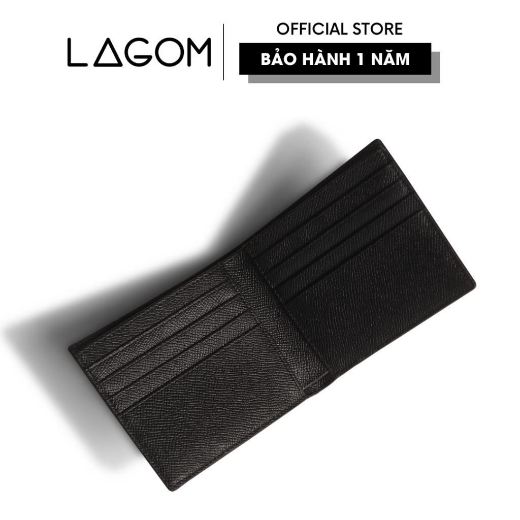 Ví nam Da Thật LAGOM Epsom wallet - phong cách tối giản