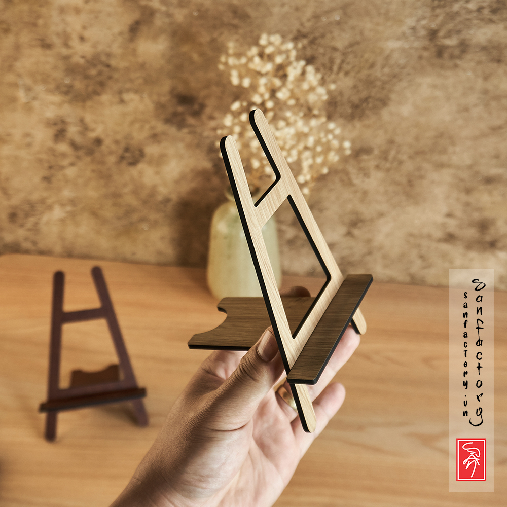 Chân đế gỗ mini, giá đỡ điện thoại, tranh ảnh nhỏ hơn khổ A5 decor trang trí giá rẻ SAN-CD03