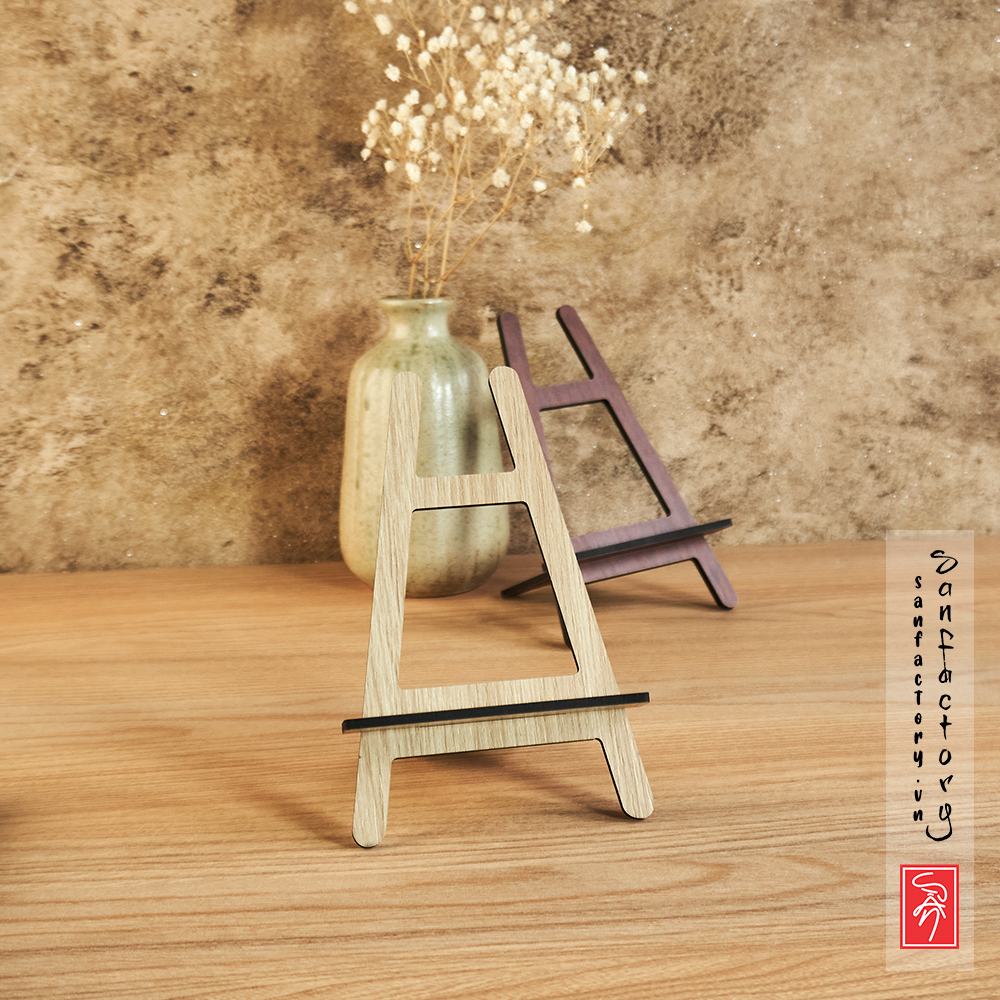 Chân đế gỗ mini, giá đỡ điện thoại, tranh ảnh nhỏ hơn khổ A5 decor trang trí giá rẻ SAN-CD03