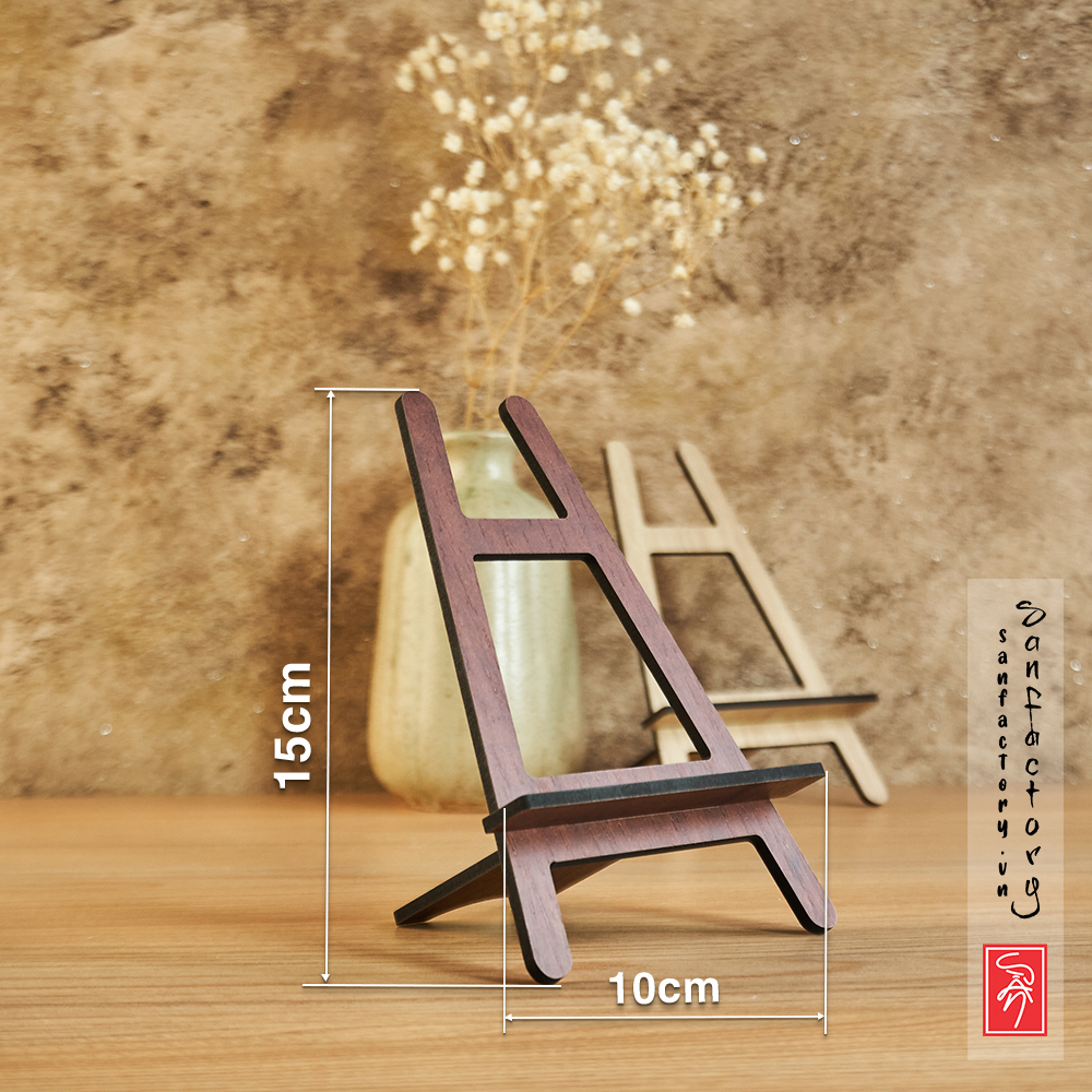 Chân đế gỗ mini, giá đỡ điện thoại, tranh ảnh nhỏ hơn khổ A5 decor trang trí giá rẻ SAN-CD03
