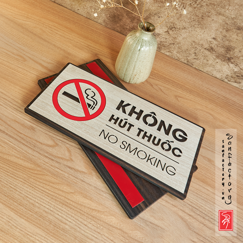 Bảng cấm không hút thuốc và bảng chỉ dẫn khu vực hút thuốc SAN-BC05N
