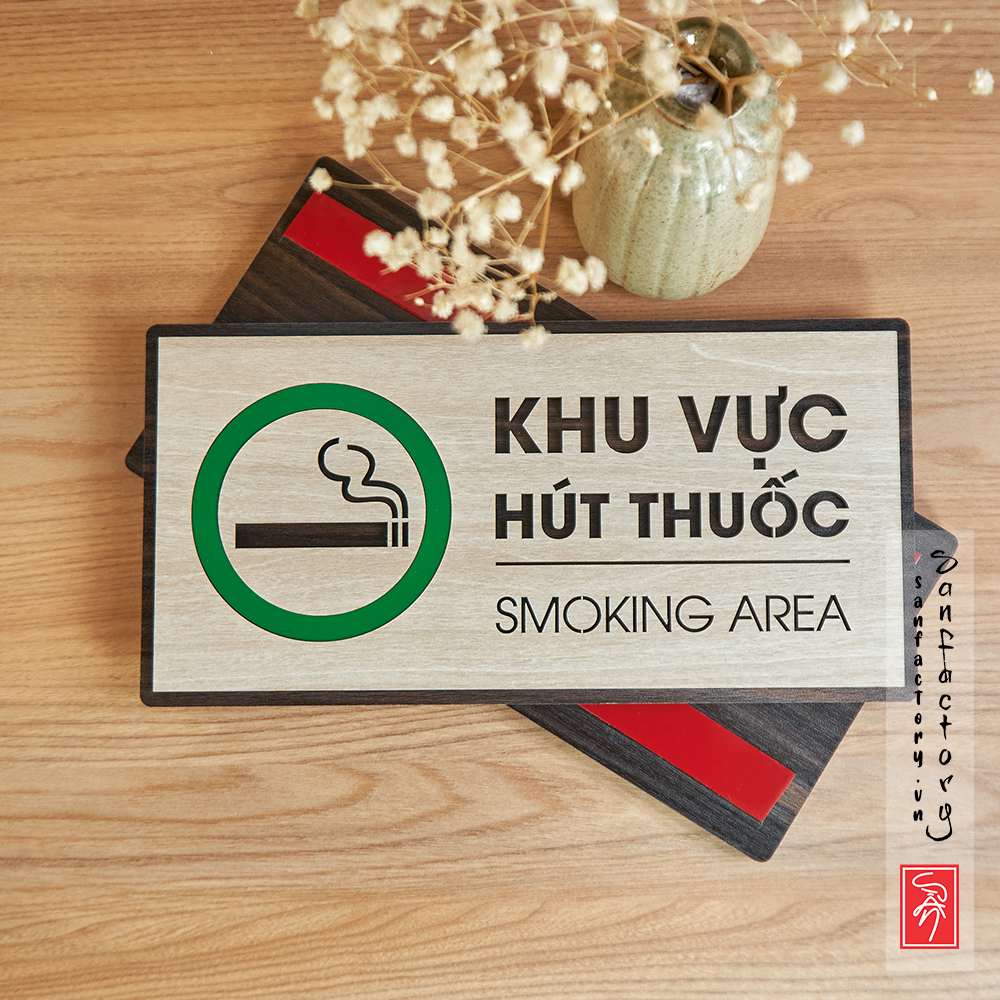 Bảng cấm không hút thuốc và bảng chỉ dẫn khu vực hút thuốc SAN-BC05N