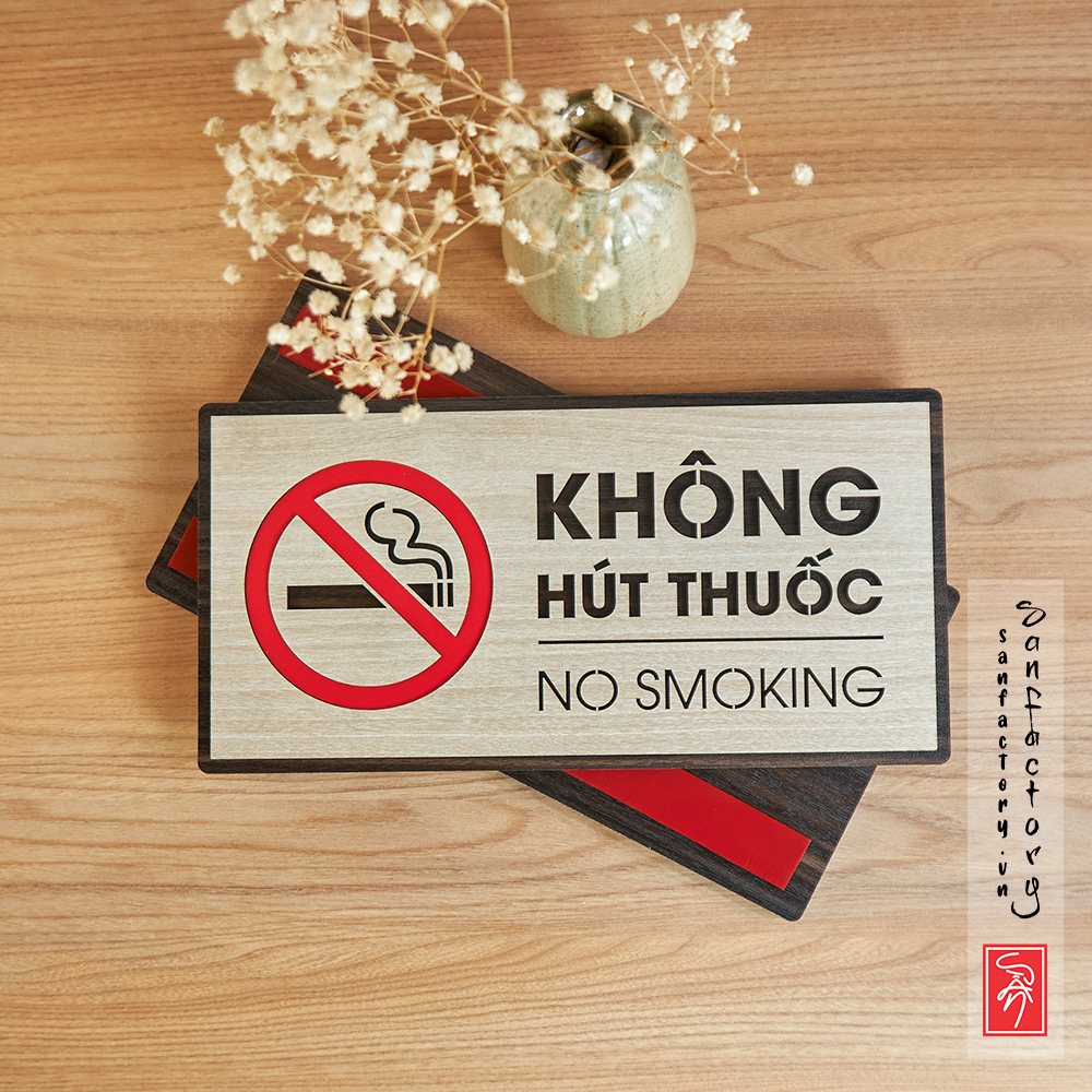 Bảng cấm không hút thuốc và bảng chỉ dẫn khu vực hút thuốc SAN-BC05N