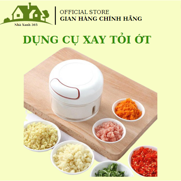 Dụng Cụ Xay Tỏi Ớt ,Rút Dây Mẫu Mới TIện Dụng - Máy Xay Tỏi Mini Đa Năng Cầm Tay Loại Kéo Tay