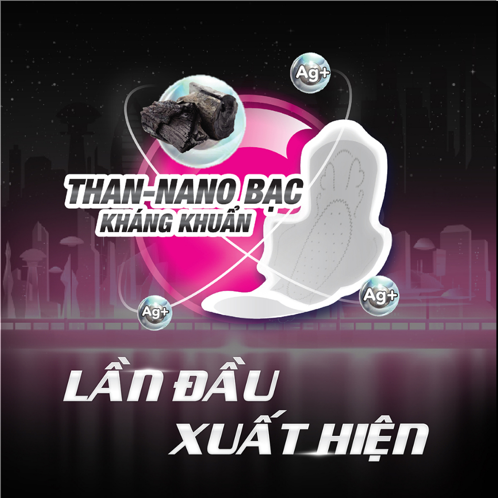[Diana Ban Ngày] Bộ 6 gói băng vệ sinh Diana Siêu Thấm Than Hoạt Tính Siêu mỏng cánh 8 miếng/gói