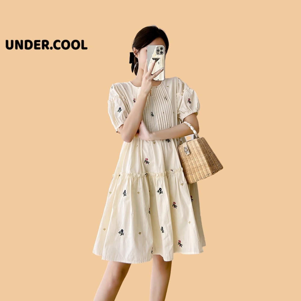 Đầm Suông Hoa Baby UNDERCOOL dáng váy suông diện hè, váy suông đi làm đi chơi - mẹ bầu VL14