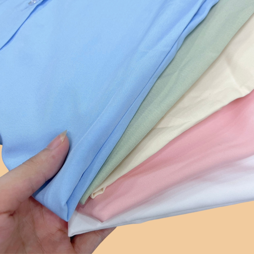 Áo Sơ Mi Lụa Dài Tay UNDERCOOL Màu Pastel Hồng, xanh, vàng, Form Rộng Hàn Quốc - đi học - đi làm ASM07