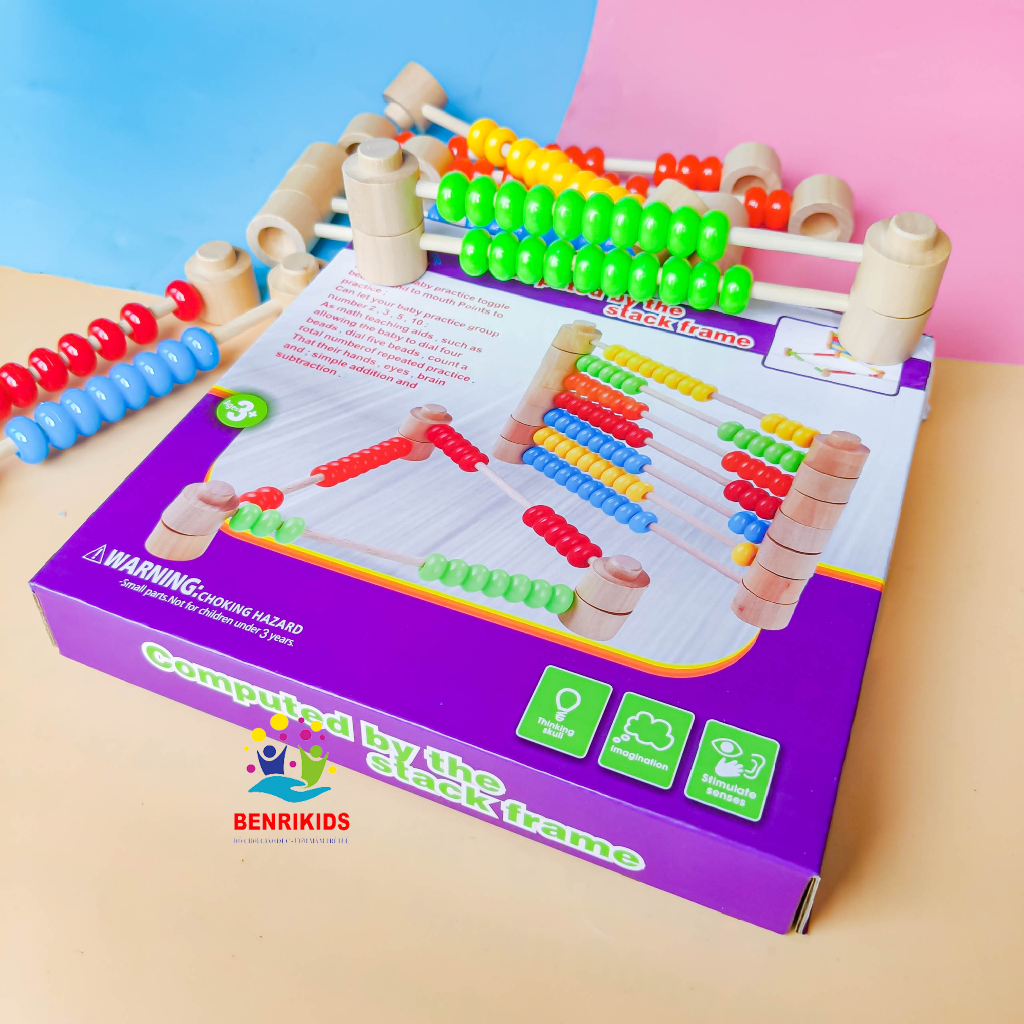 Ảnh Bảng Tính Toán Học Benrikids Bằng Gỗ Trò Chơi Trí Tuệ Bảng Làm Toán 2