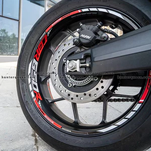 Set 16 decal phản quang dán vành bánh xe mô tô Cbr 650r, Cbr650. Tem bánh mâm chống nước siêu dính
