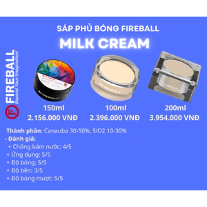 SÁP PHỦ BÓNG SƠN XE Ô TÔ CAO CẤP MILK CREAM 15ml (DÙNG TRẢI NGHIỆM) , HÀNG CHÍNH HÃNG FIREBALL, XUẤT XỨ HÀN QUỐC