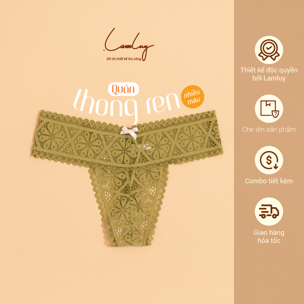 Quần lọt khe ren gợi cảm mua 4 tặng 1 Lamluy