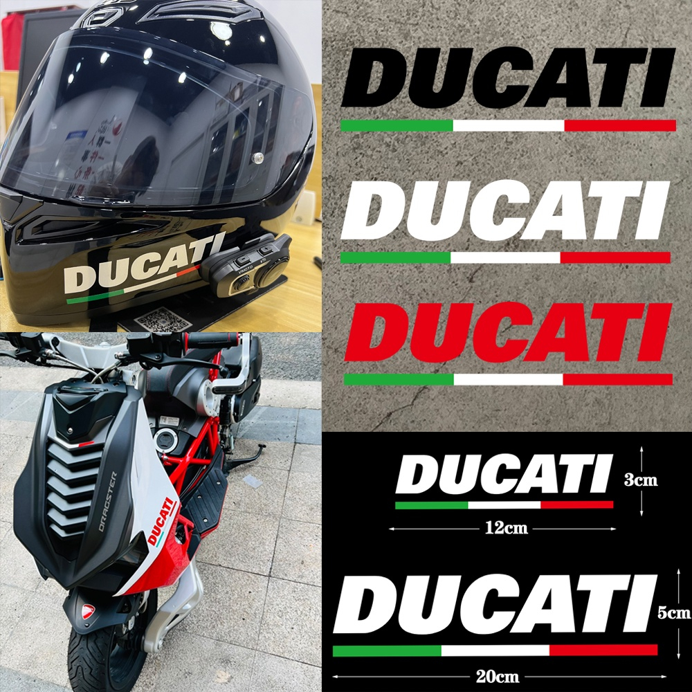 [Tem lột tách nền] Miếng Dán Trang Trí Nón Bảo Hiểm / Xe Máy Ducati Bằng Chất Liệu Vinyl/ phản quang 3M