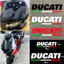 Miếng Dán Trang Trí Nón Bảo Hiểm / Xe Máy Ducati Bằng Chất Liệu Vinyl/ phản quang 3M