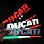 Miếng Dán Trang Trí Nón Bảo Hiểm / Xe Máy Ducati Bằng Chất Liệu Vinyl/ phản quang 3M