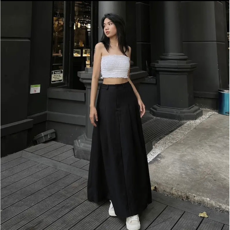 Chân váy hạ ly eo dài 90cm, chân váy hạ ly eo 3 màu, phong cách thanh