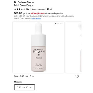 ( sturm ) serum phục hồi da chống lão hoá Dr. Barbara Sturm Mini Glow Drops