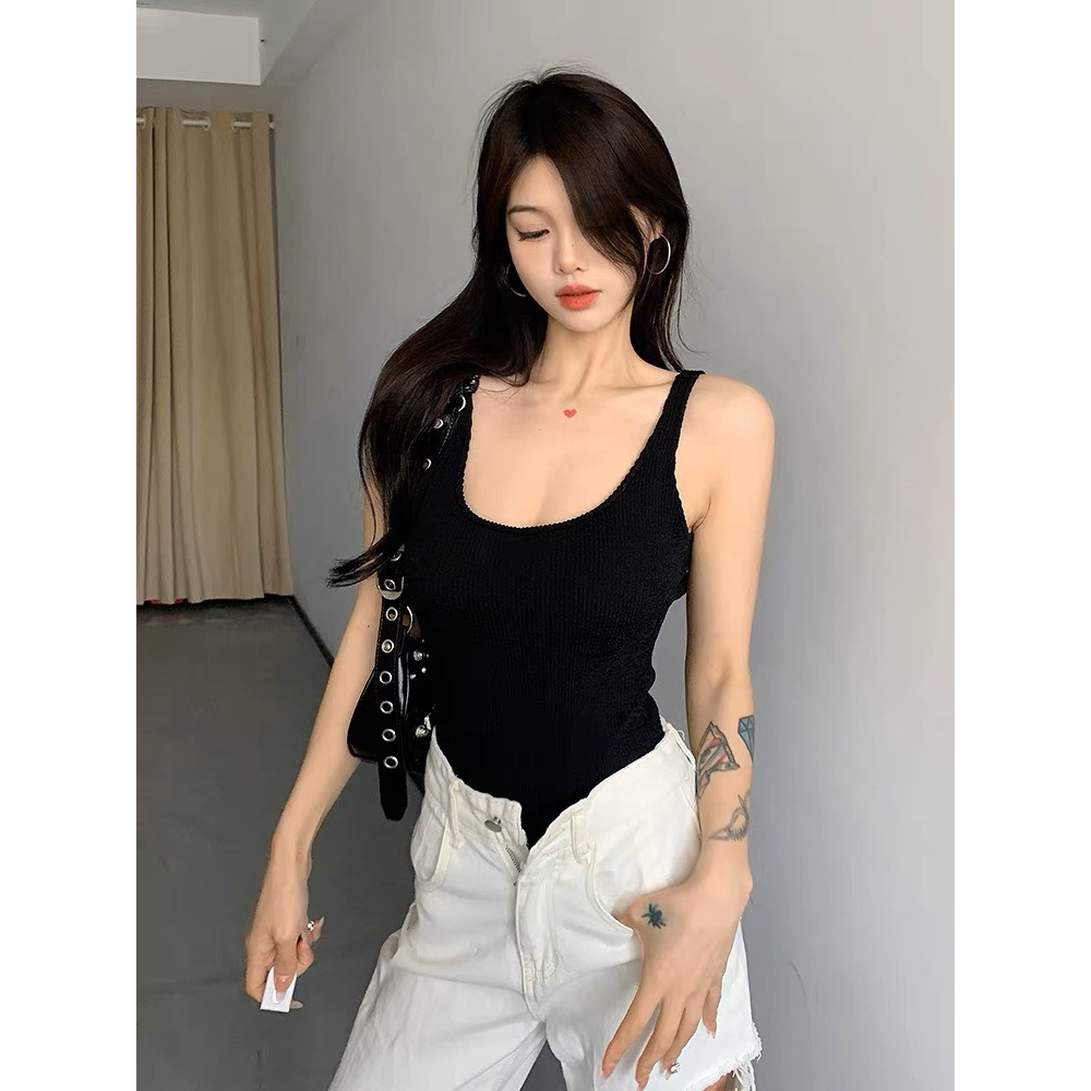 [CÓ SIZE] Áo Bodysuit Sát Nách CÓ MÚT NGỰC Hở Lưng Quyến Rũ RANSHI Áo Liền Thân Tôn Body Chất Thun Dày Dặn