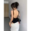 Áo Bodysuit Sát Nách CÓ MÚT NGỰC Hở Lưng Quyến Rũ RANSHI Áo Liền Thân Tôn Body Chất Thun Dày Dặn