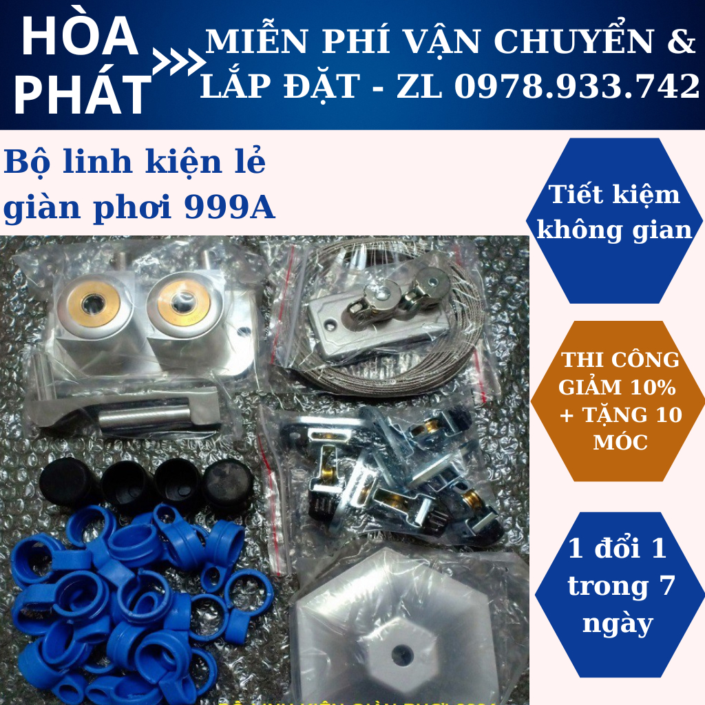 Bộ linh kiện 999A cao cấp,Bộ tời giàn phơi chống gỉ, phụ kiện lẻ thay ...