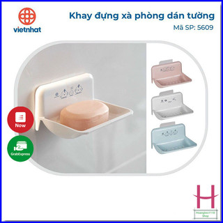 Khay đựng xà phòng dán tường Việt Nhật 5609 tặng kèm miếng dán siêu chắc chắn { H }