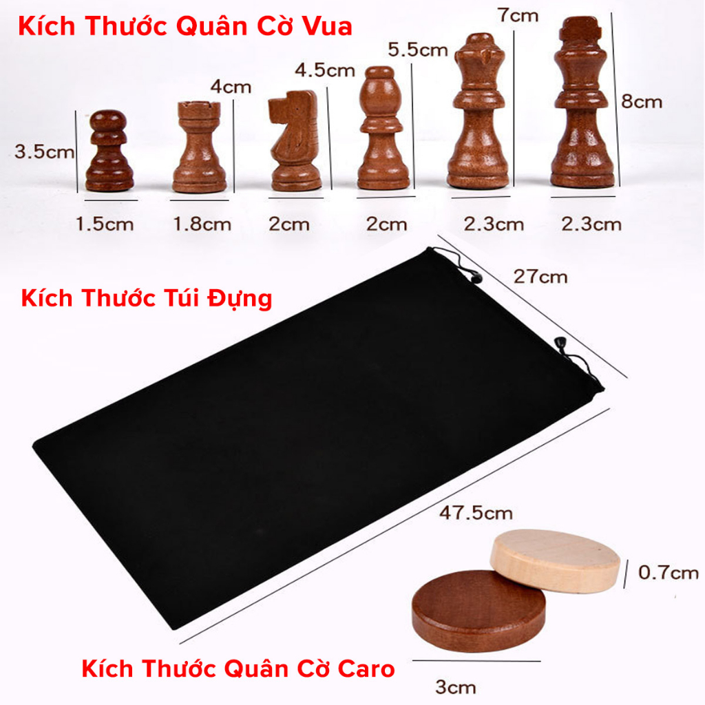 Ảnh Bộ Cờ Vua Nam Châm Bằng Gỗ Với Lực Hút Mạnh Tặng Kèm 2 Quân Hậu Kết Hợp Cờ Đam – Cờ Caro 2 Trong 1 Chính Hãng Amalife 4