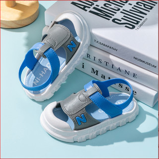 Dép Sandal Mũi Chống Vấp Tập Đi Cao Su Mềm Êm Chân Cho Bé Trai K168
