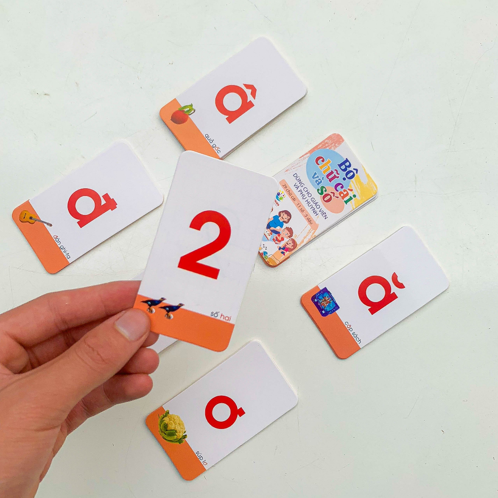 Ảnh Bộ Đồ Chơi 42 Thẻ Flashcard Bibo Giúp Bé Học Chữ Cái Số Đếm Kích Thước 13x6 cm 1