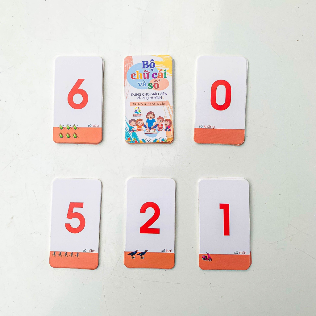 Ảnh Bộ Đồ Chơi 42 Thẻ Flashcard Bibo Giúp Bé Học Chữ Cái Số Đếm Kích Thước 13x6 cm 3