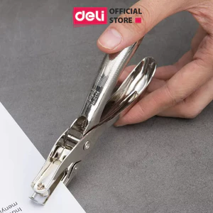 Kìm Bấm Đục Lỗ Giấy Refill Deli Dụng Cụ Bấm Lỗ Giấy Làm Sổ Còng Cầm Tay Tiện Lợi - E0114