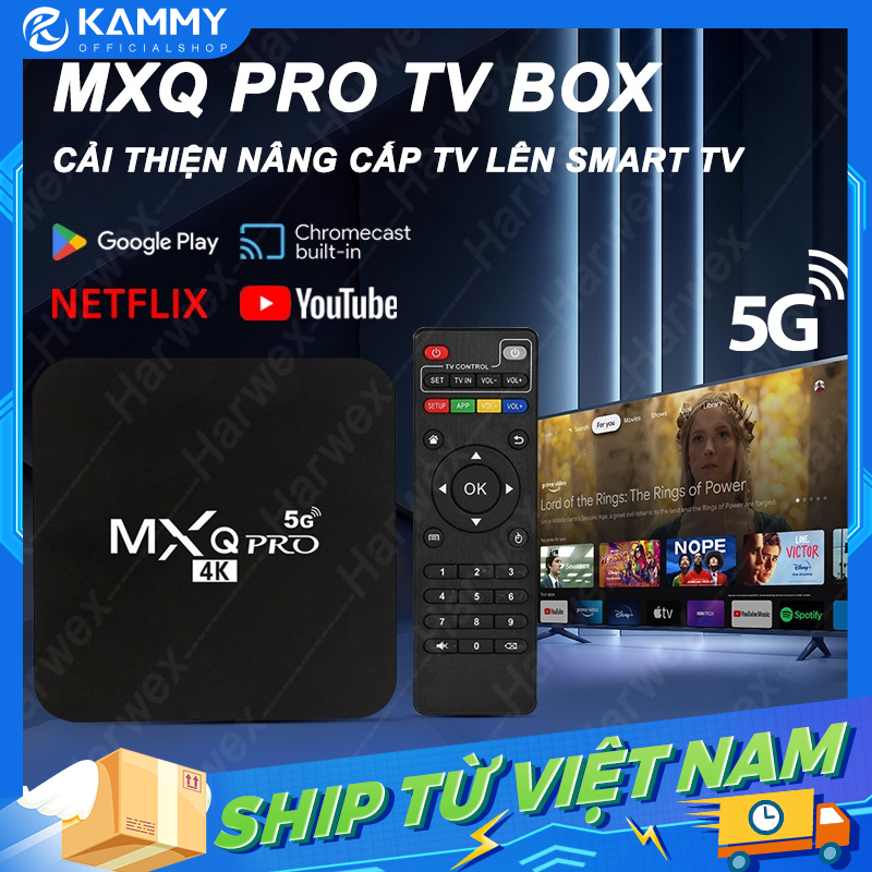 【HCM】Android TV Box MXQ PRO 4K bản 8G+128GB Tiếng Việt Wifi 5G, Android ...