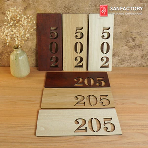 Bảng số phòng dán cửa tường với keo 2 mặt siêu dính SAN-TV06 (nội dung làm theo yêu cầu)