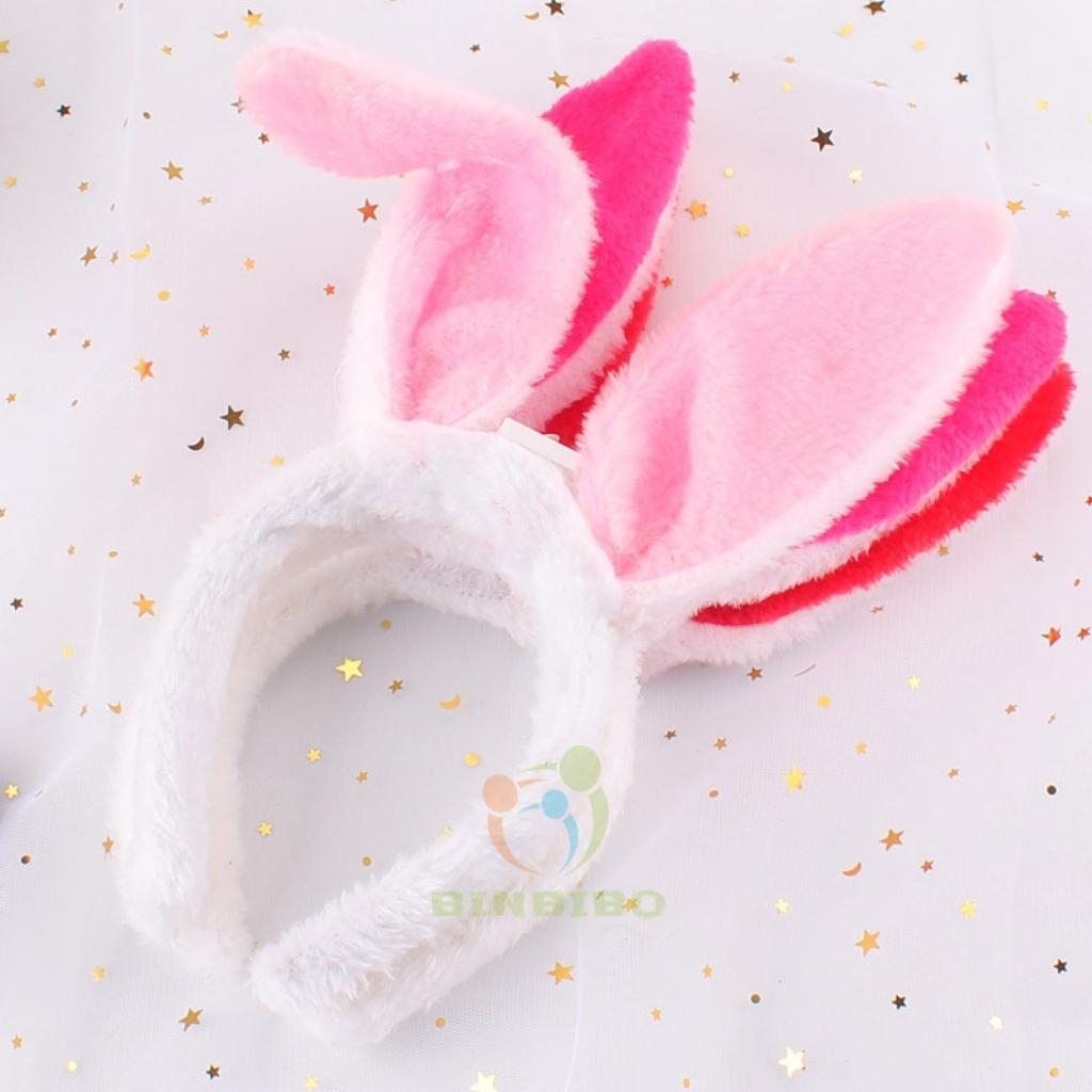 Bờm băng đô tai thỏ có đèn LED Đồ chơi trung thu phát sáng siêu dễ thương cho bé - Binbibo