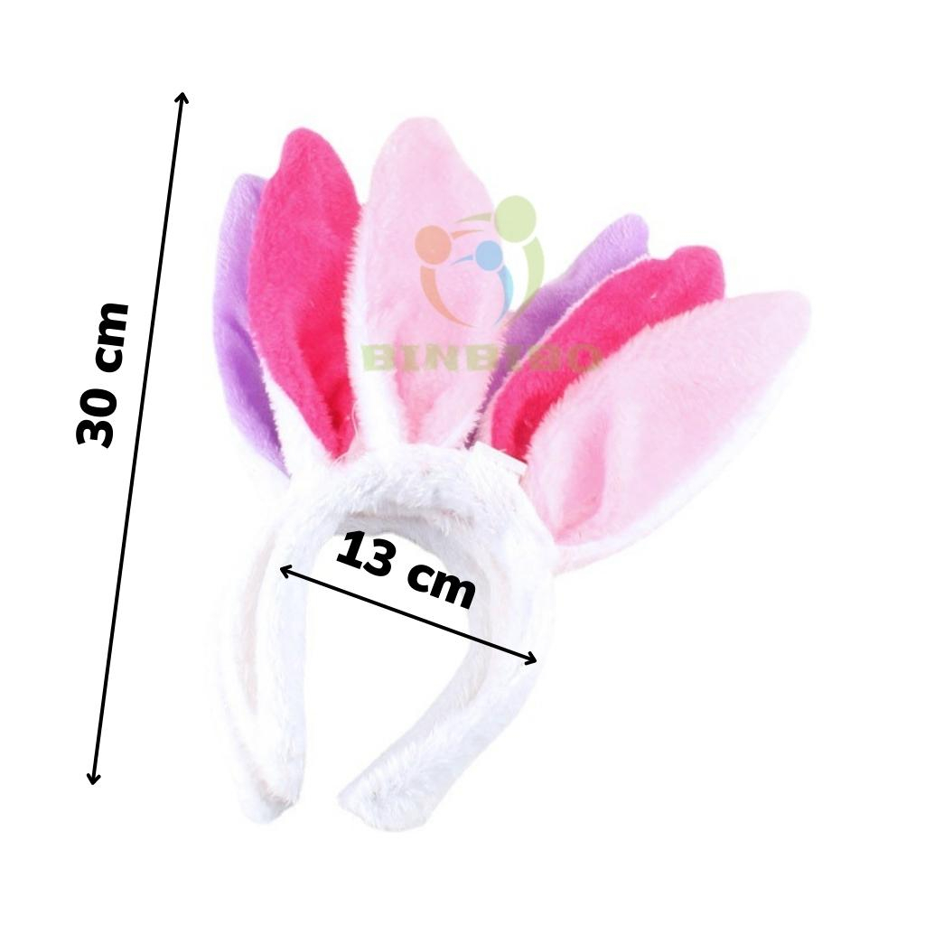 Bờm băng đô tai thỏ có đèn LED Đồ chơi trung thu phát sáng siêu dễ thương cho bé - Binbibo