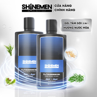 Combo 2 Sữa tắm gội và Rửa mặt 3 in 1 SHINEMEN cho nam trưởng thành trung niên, hương  AWA-AMOR 300ml