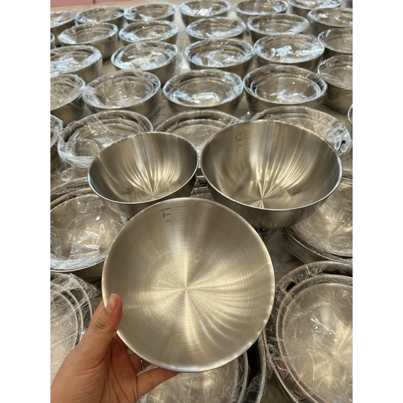 Set 3 Thau Inox 304 Có Chia Vạch Dung Đễ Trộn Bột, Đựng Salad Đánh ...
