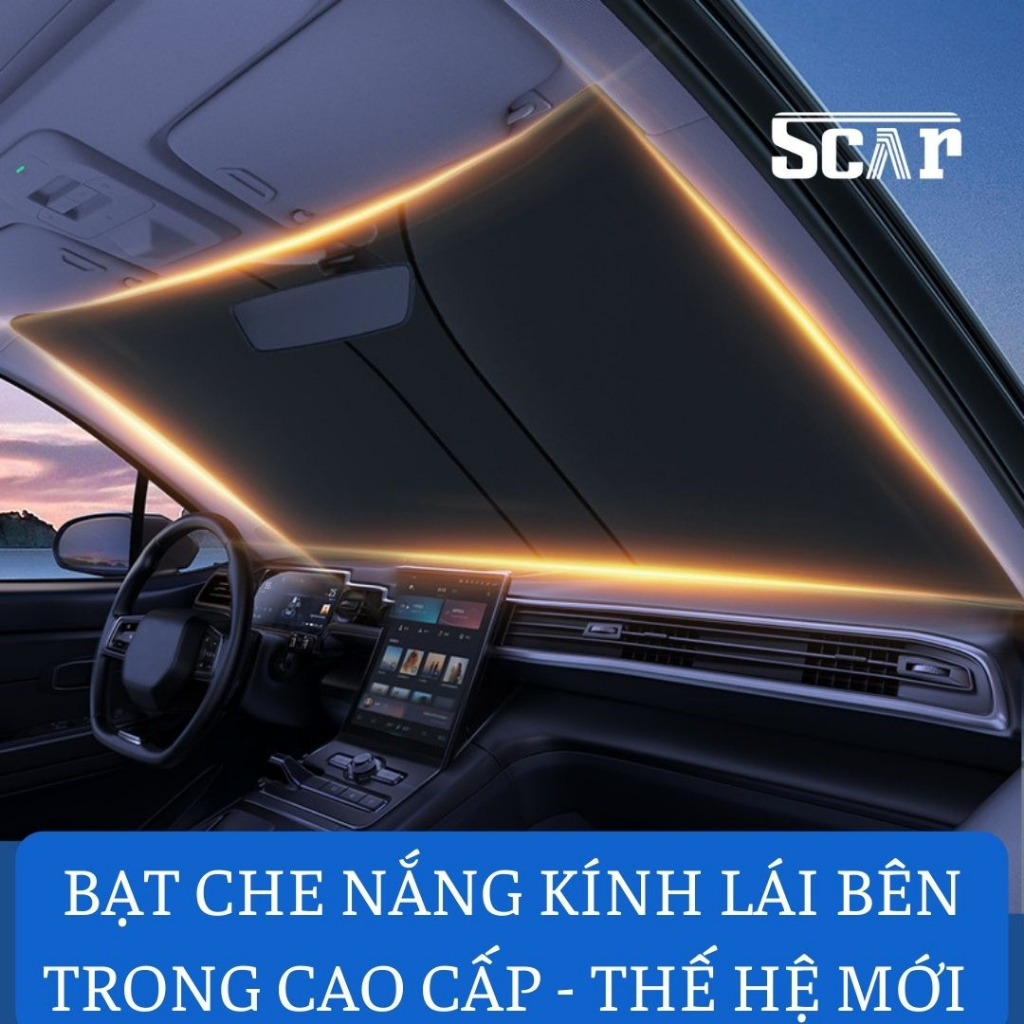 Tấm che nắng kính lái bên trong gấp gọn MẪU MỚI siêu tiện lợi, che nắng ...