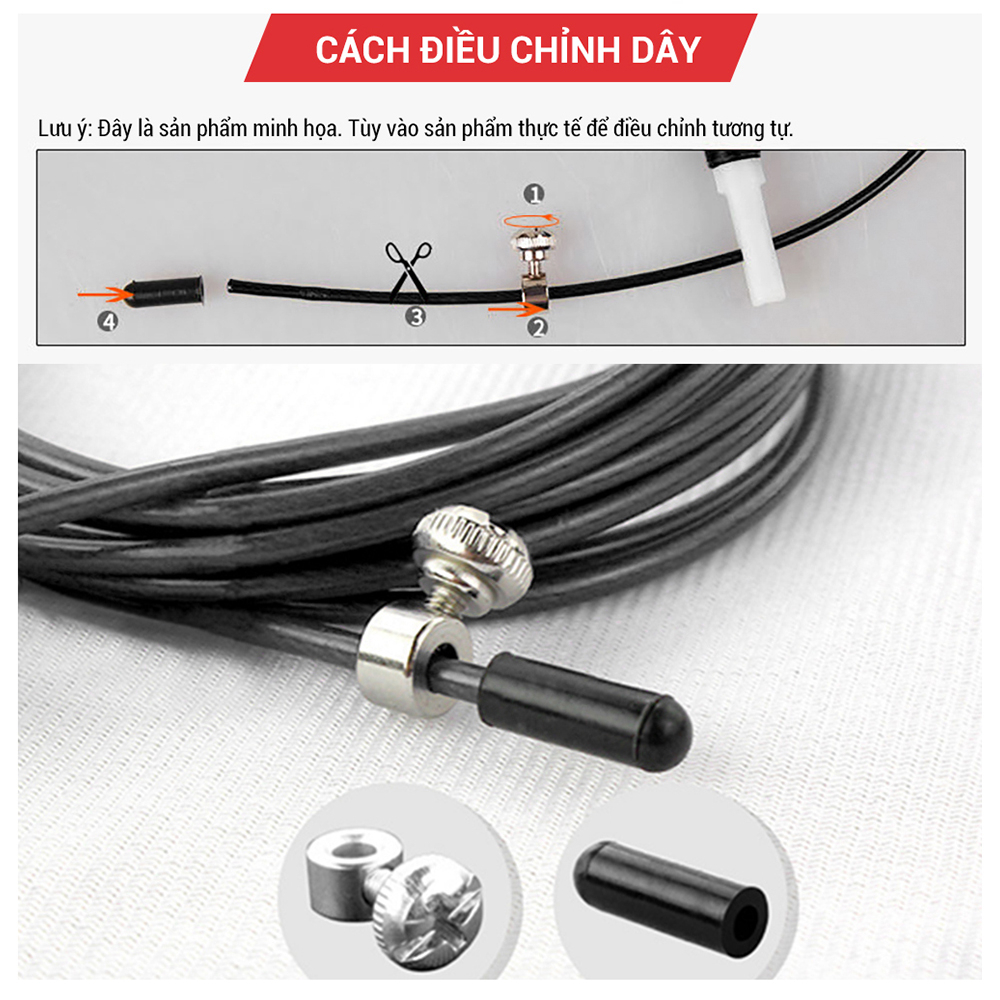 Dây nhảy thể dục chính hãng GoodFit GF904JR lõi thép siêu bền, hỗ trợ tập thể dục giảm cân, đốt mỡ