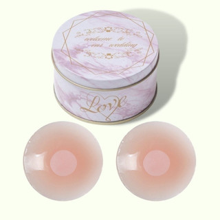 Miếng Dán Ngực Silicon  Hộp 10 Miếng Wedding Keo Siêu Dính Tái Sử Dụng Nhiều Lần King Shop D-329