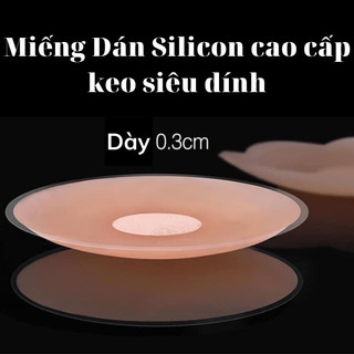 Miếng Dán Ngực Silicon  Hộp 10 Miếng Wedding Keo Siêu Dính Tái Sử Dụng Nhiều Lần King Shop D-329
