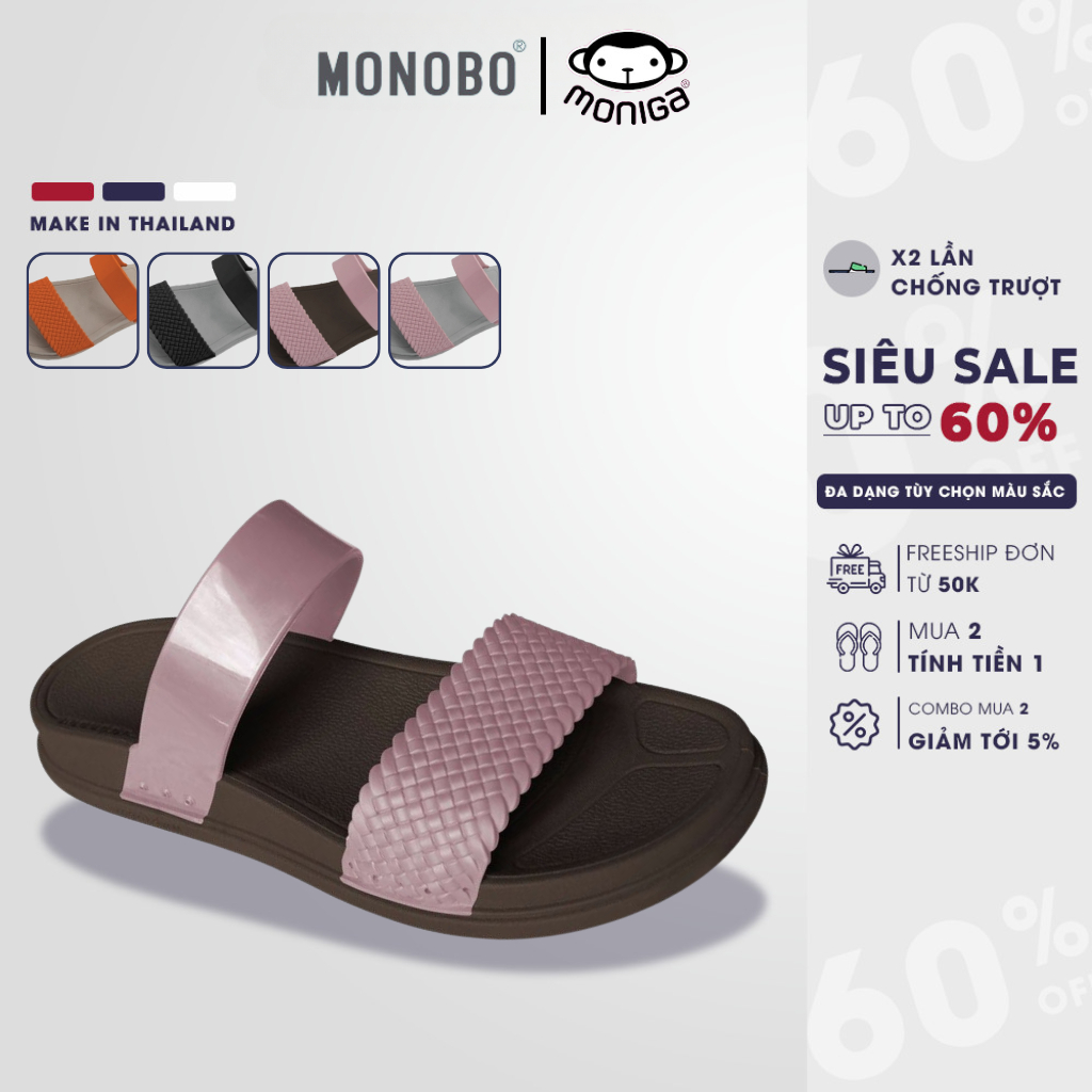 Dép Thái Lan nữ MONOBO cao su dẻo, siêu êm MONOBO - KELLY 9 | Shopee ...