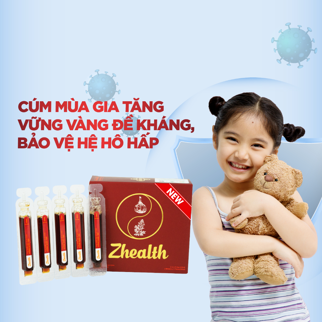 Ảnh ZHE- Bộ 5 hộp Siro Zhealth Giảm Ho, Đau Rát Họng Nhanh Chóng, Bổ Phổi (Hộp 5 x10ml) 2