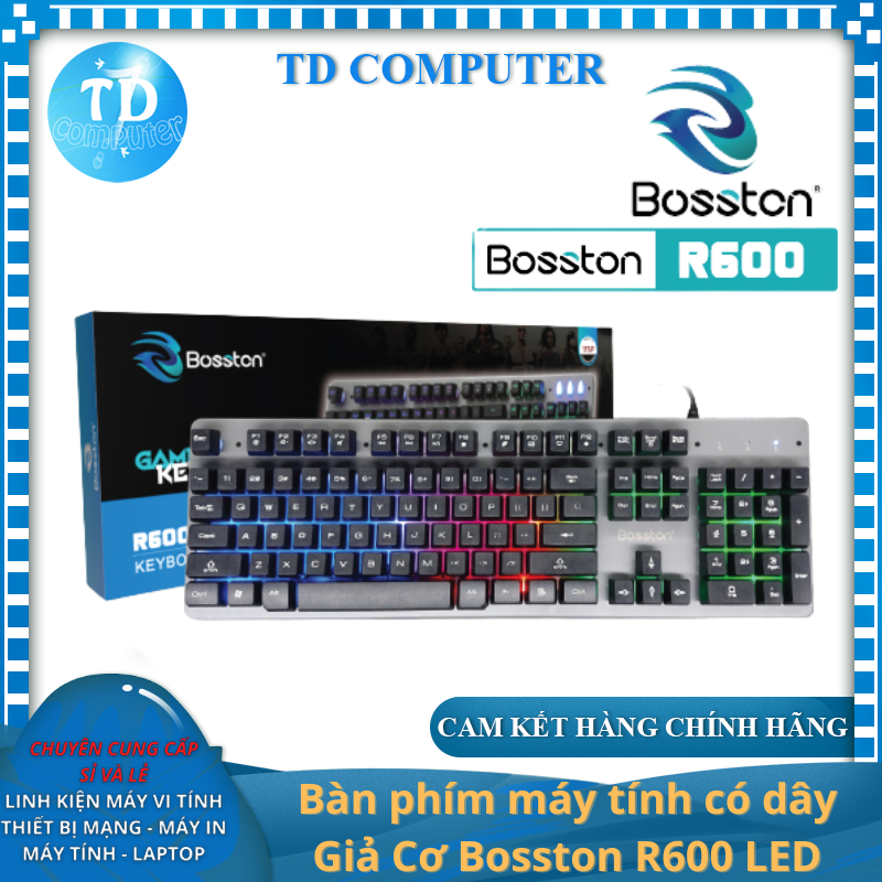 Bàn phím máy tính có dây Giả Cơ Bosston R600 LED - Hàng chính hãng Tech ...