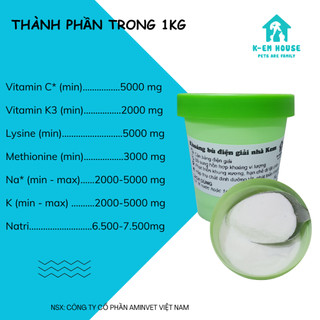 Khoáng Bù Điện Giải Giúp Thú Cưng Giải Nhiệt, Chống Mất Nước - Tăng Đề Kháng, Hấp Thụ Tốt, Phát Trển Nhanh