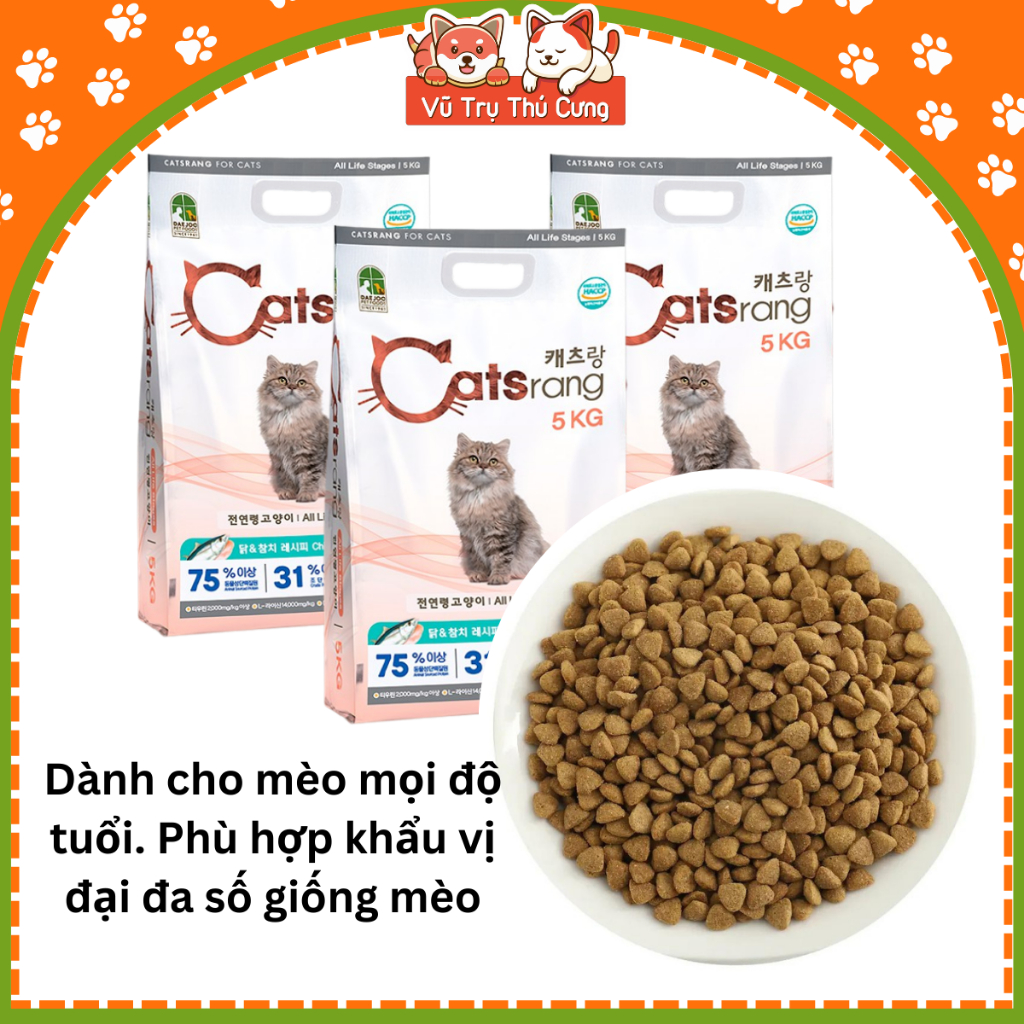 Thức ăn hạt cho mèo Catsrang Hàn Quốc 1Kg