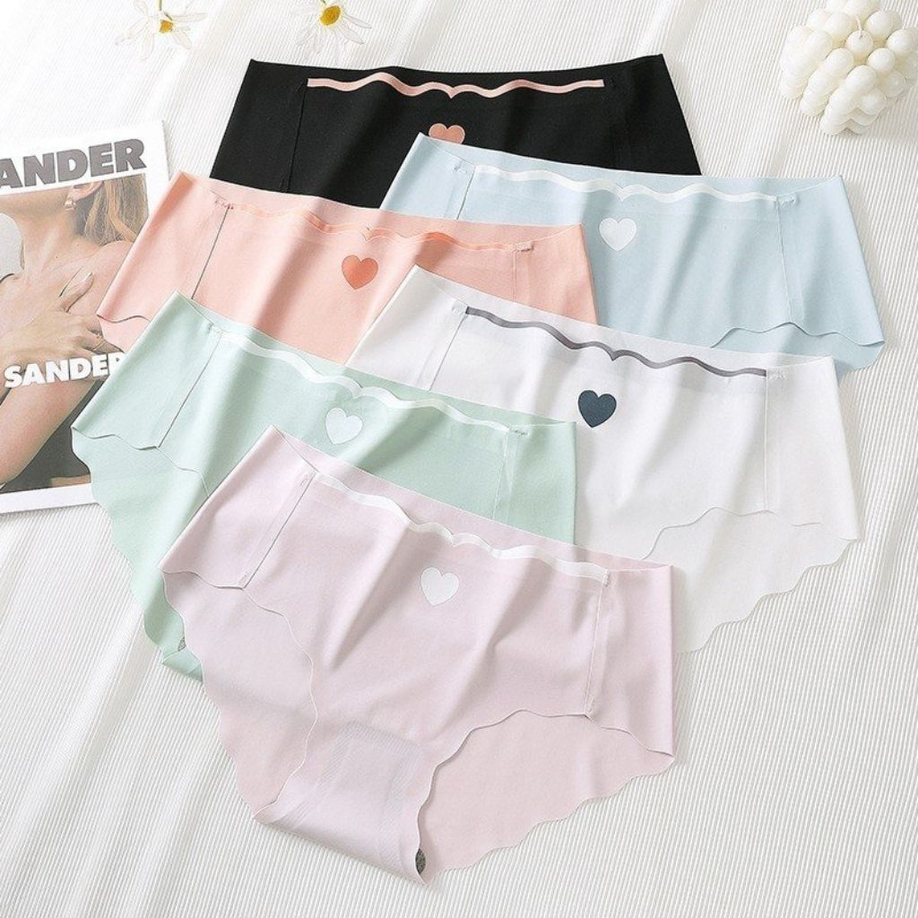 Quần lót nữ su lượn sóng không đường may mềm mại thoáng mát họa tiết cute LANIXA L8520